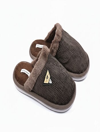 Mules homme velours ondulé MU9714