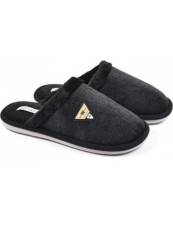 Mules homme velours ondulé MU9714