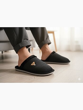 Mules homme velours ondulé MU9714