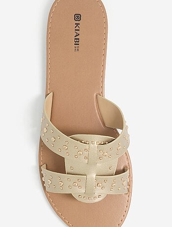 Mules met bandjes met studs