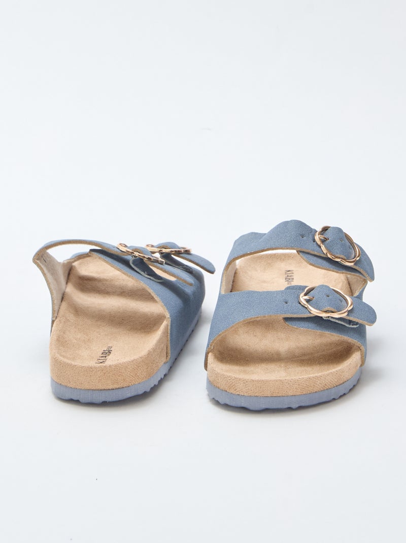 Mules met dubbele band Blauw - Kiabi