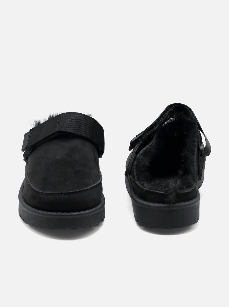 Mules met imitatiebont Bruin - Kiabi