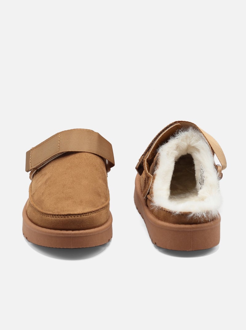Mules met imitatiebont Camel - Kiabi
