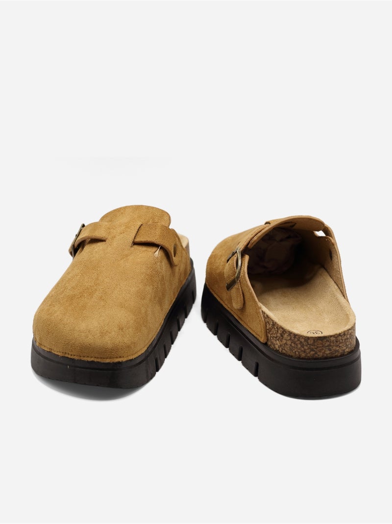 Mules met plateauzool Camel - Kiabi