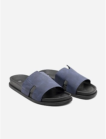 Mules met suède-look