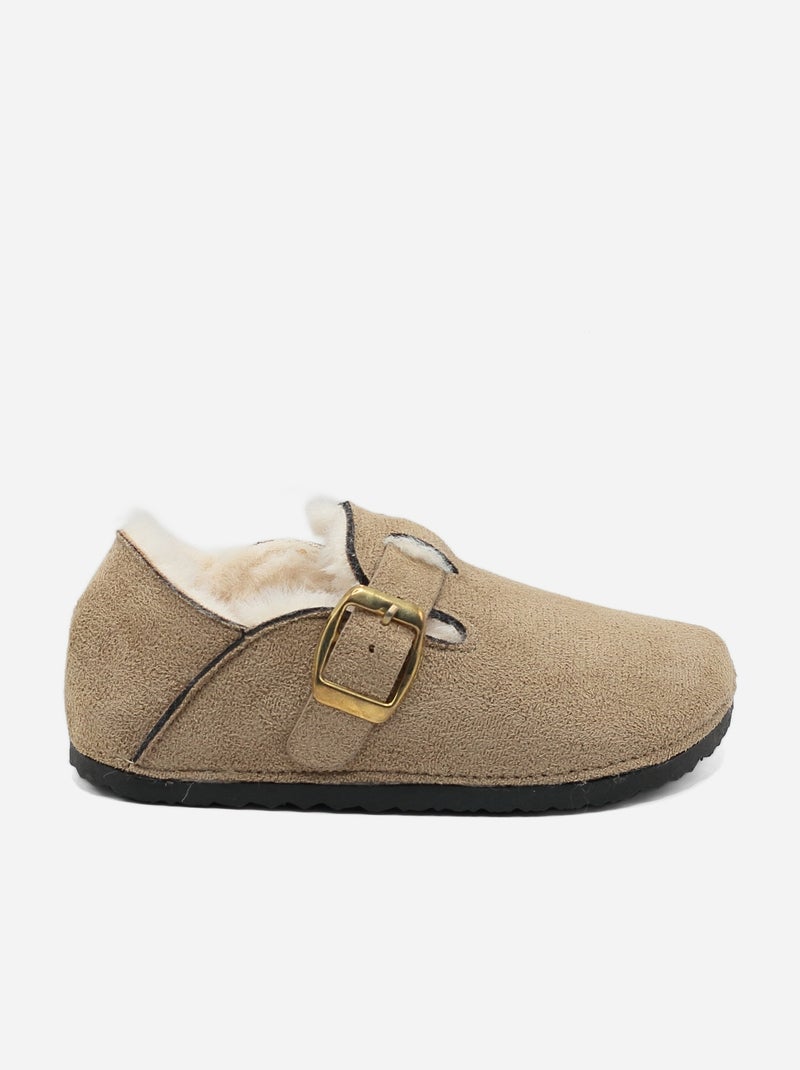 Mules met voering Taupe - Kiabi