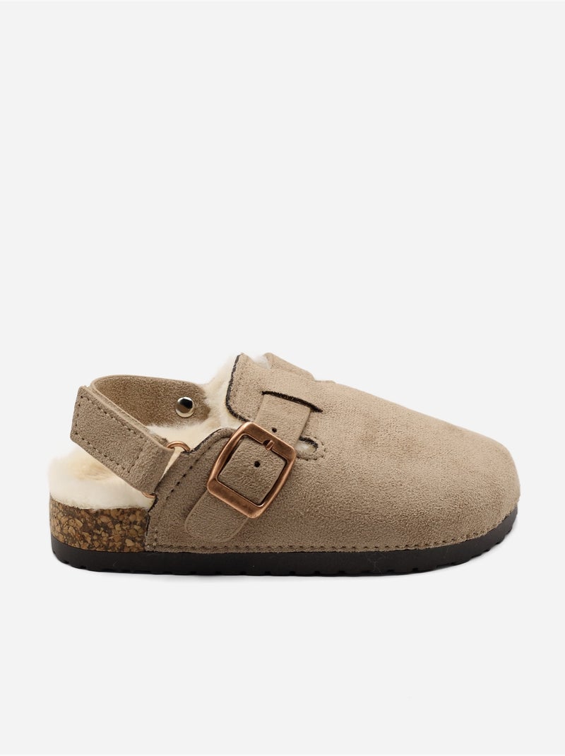 Mules met voering Taupe - Kiabi