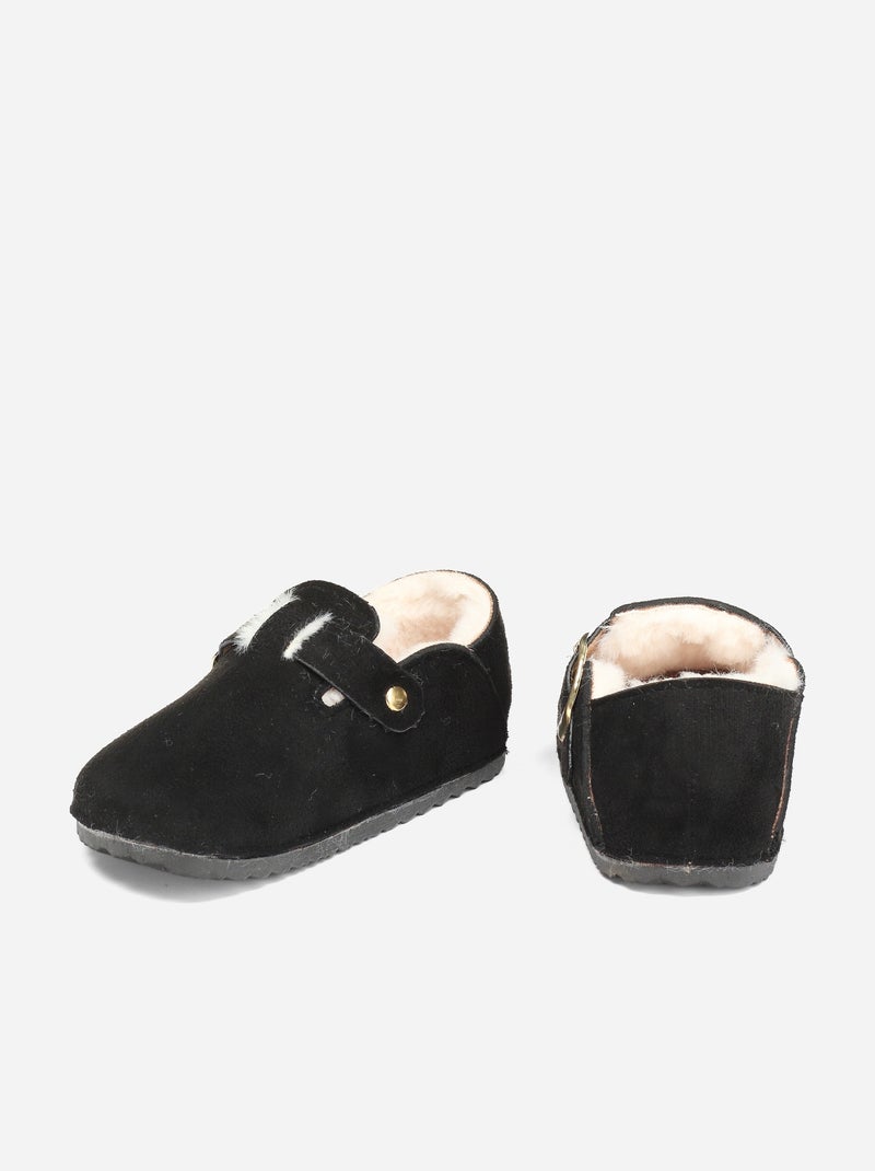 Mules met voering Zwart - Kiabi