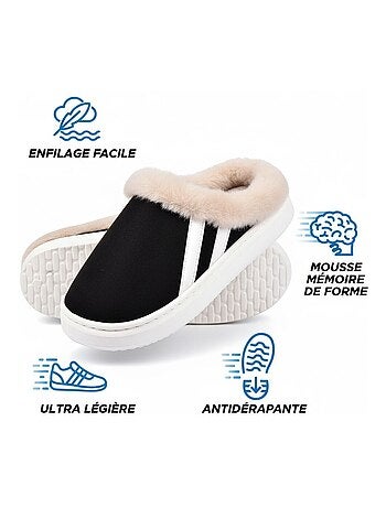 Mules mixtes hiver fourrées ND10929