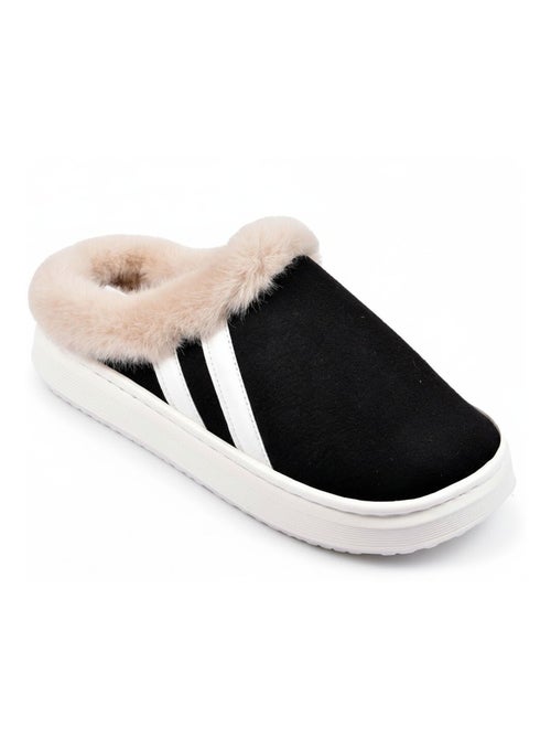 Mules mixtes hiver fourrées ND10929 - Kiabi Mules mixtes hiver fourrées ND10929 - Kiabi