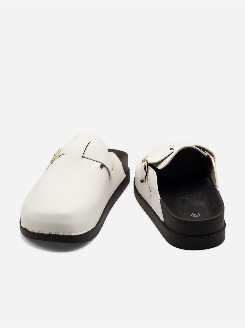 Mules om aan te trekken Wit - Kiabi