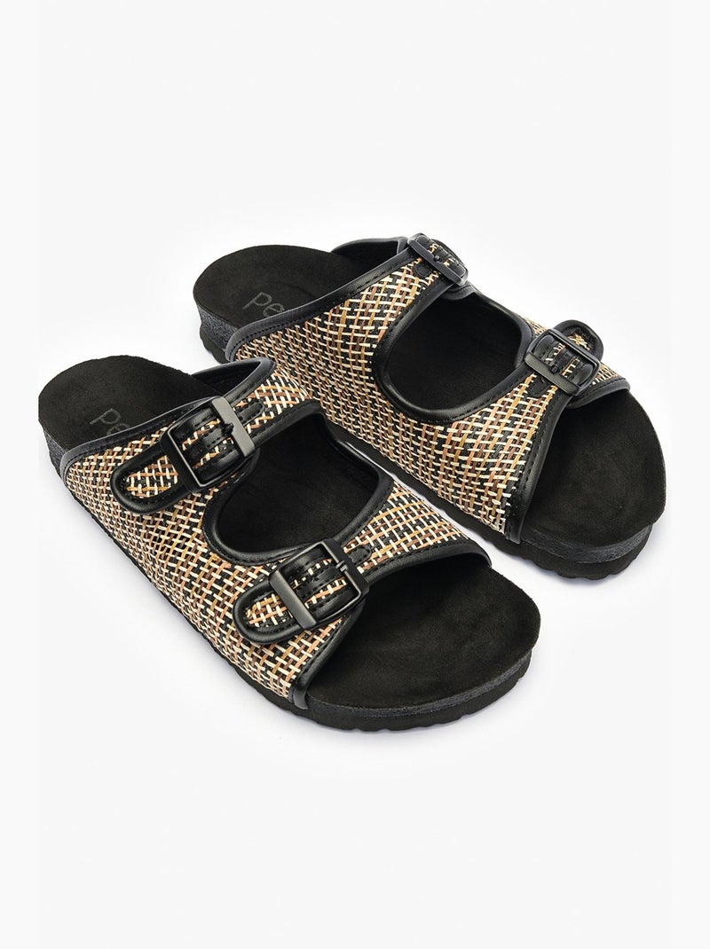 Mules pia femme penti Noir - Kiabi