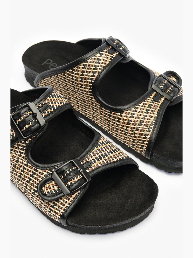 Mules pia femme penti Noir - Kiabi