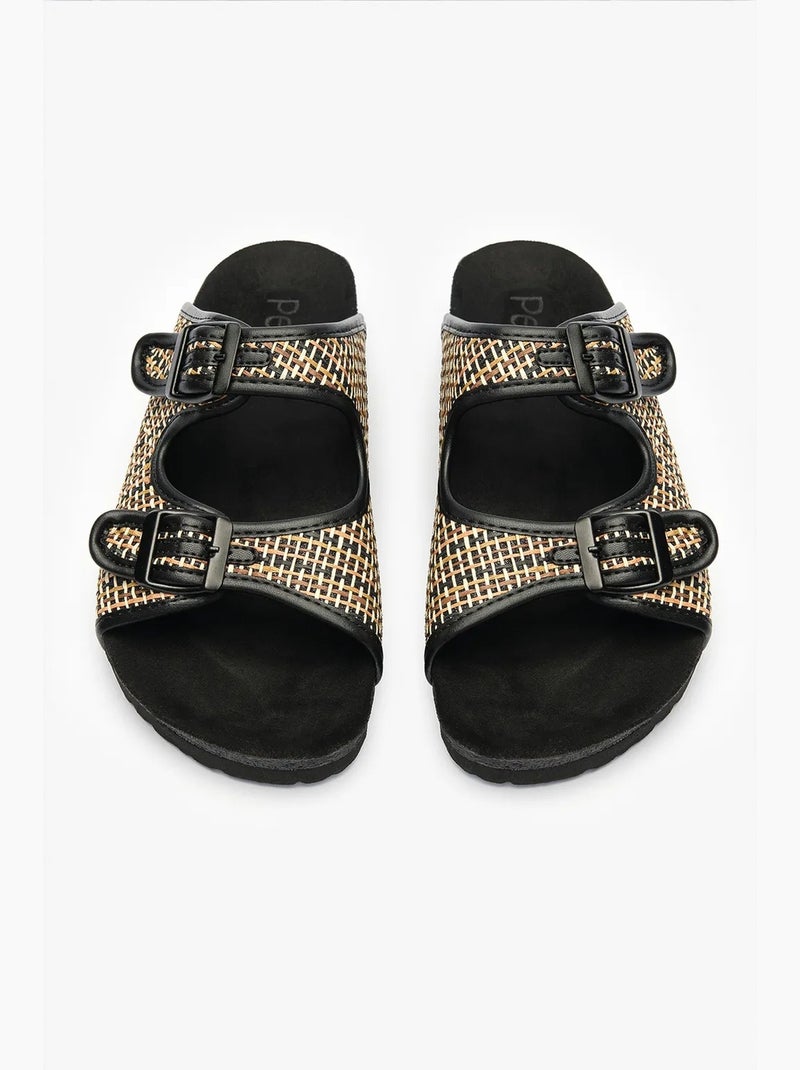 Mules pia femme penti Noir - Kiabi