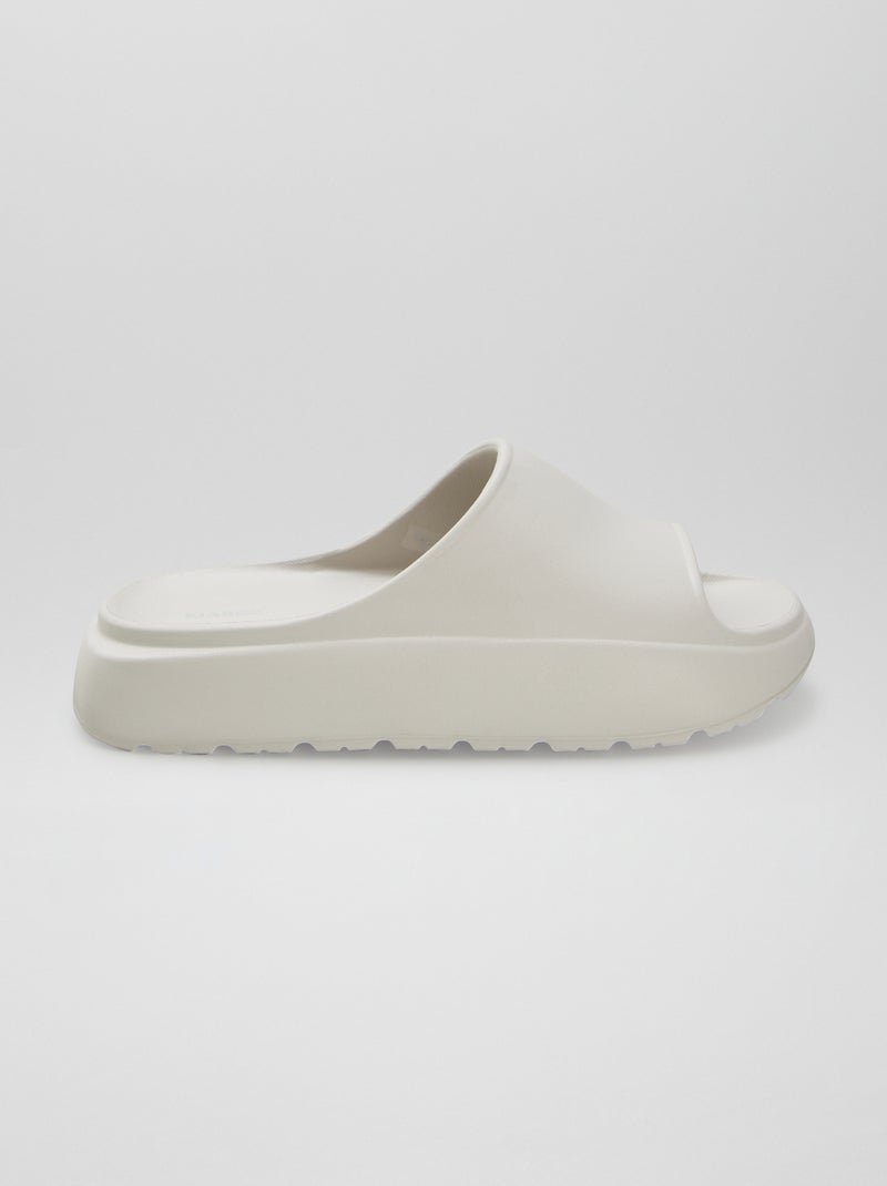 Mules piscine compensées Beige - Kiabi