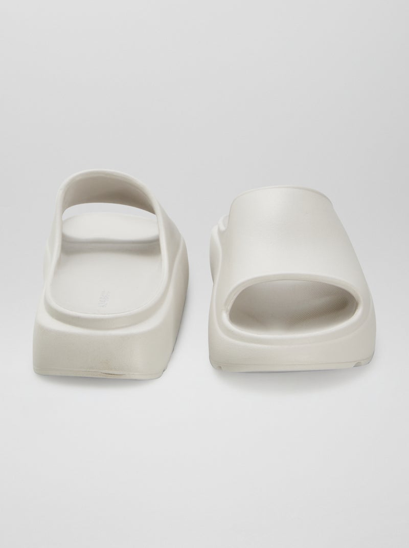 Mules piscine compensées Beige - Kiabi