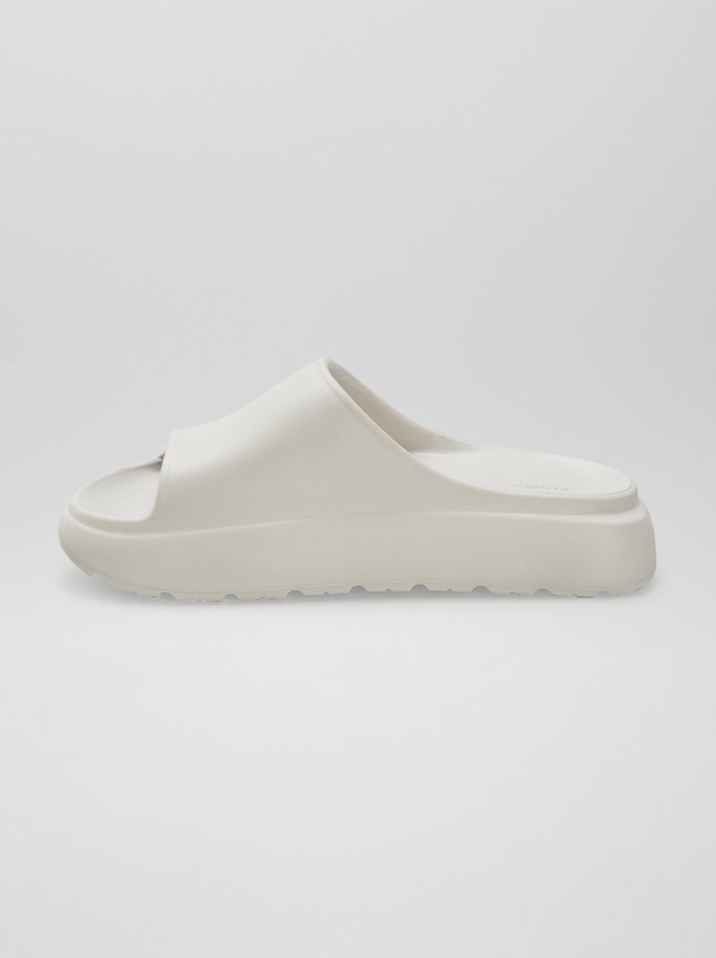 Mules piscine compensées Beige - Kiabi