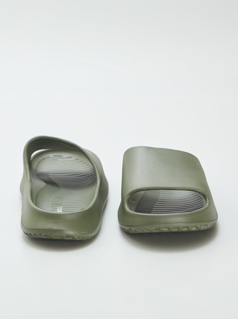 Mules piscine monobloc Kaki - Kiabi