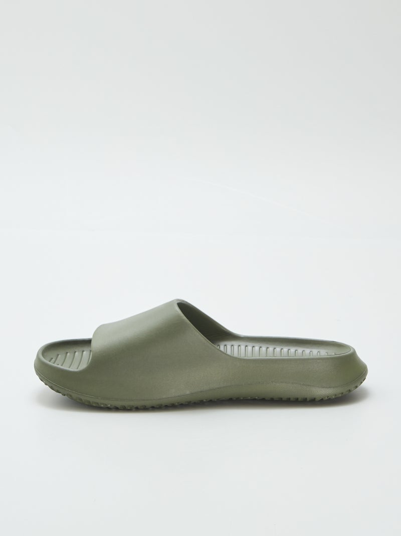 Mules piscine monobloc Kaki - Kiabi