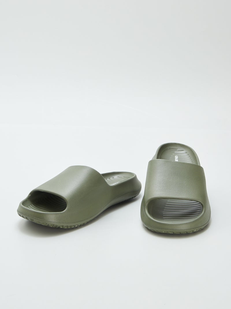 Mules piscine monobloc Kaki - Kiabi