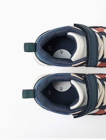 Multi-stoffen sneakers met antislipzool