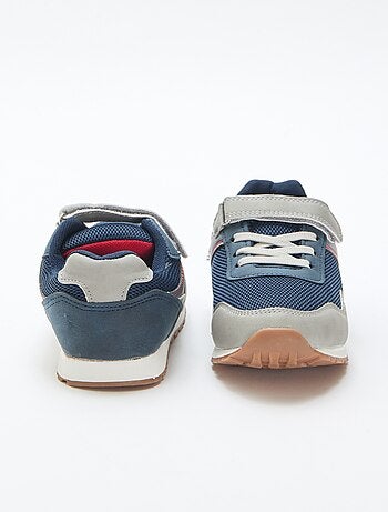 Multicolor sneakers met klittenband van mesh