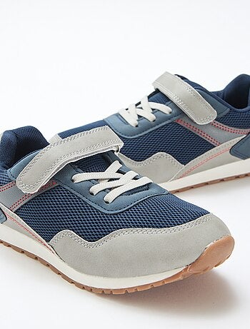 Multicolor sneakers met klittenband van mesh