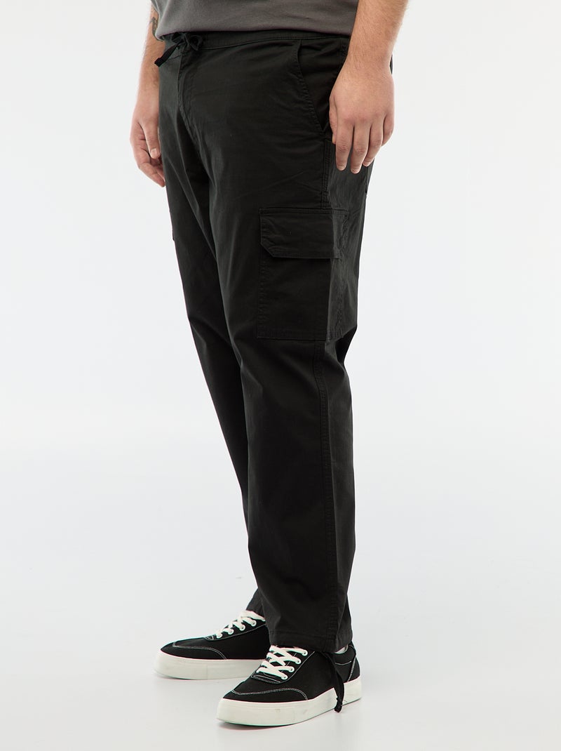 Multipocket broek regular fit Zwart - Kiabi