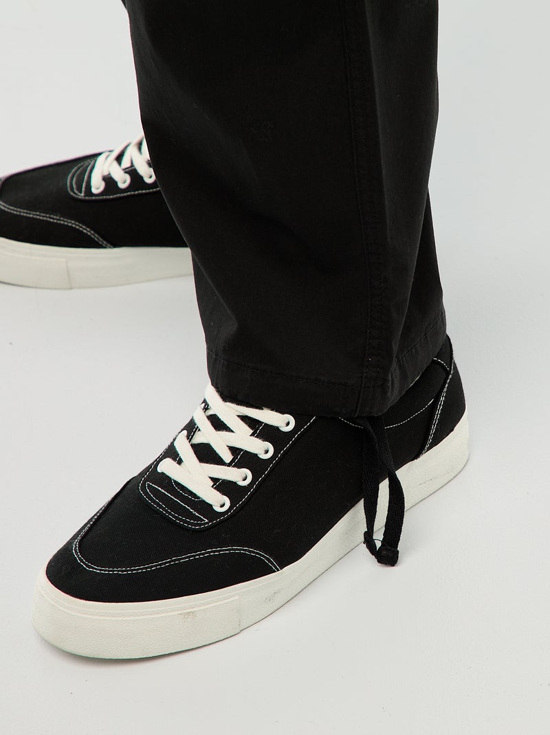 Multipocket broek regular fit Zwart - Kiabi