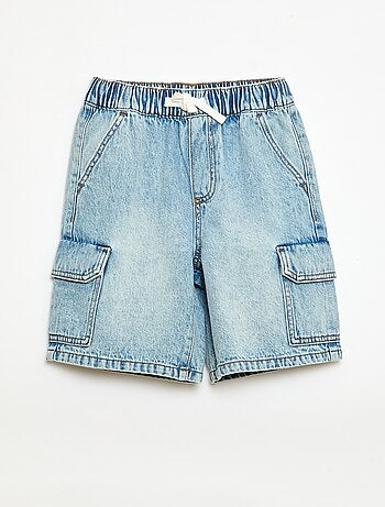 Multizakken jeansbermuda