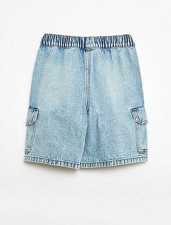 Multizakken jeansbermuda