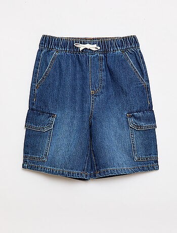 Multizakken jeansbermuda