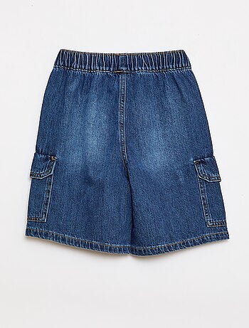 Multizakken jeansbermuda