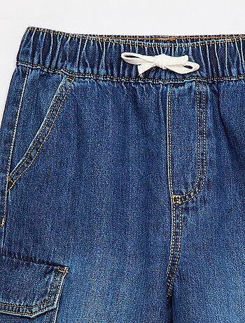 Multizakken jeansbermuda