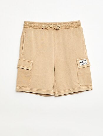 Multizakken short van joggingstof