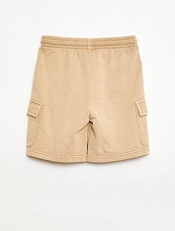 Multizakken short van joggingstof