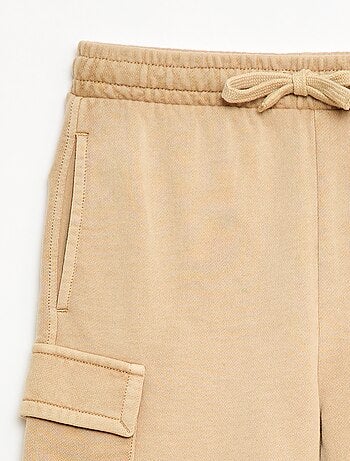 Multizakken short van joggingstof