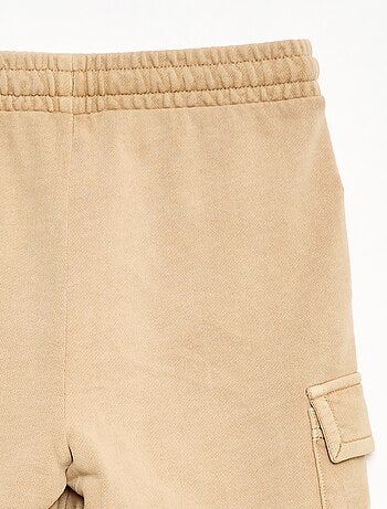 Multizakken short van joggingstof