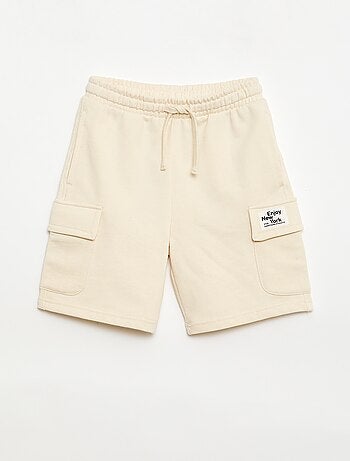 Multizakken short van joggingstof