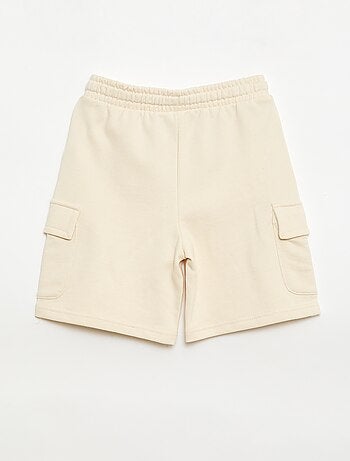 Multizakken short van joggingstof