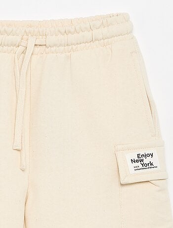 Multizakken short van joggingstof