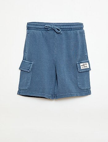 Multizakken short van joggingstof