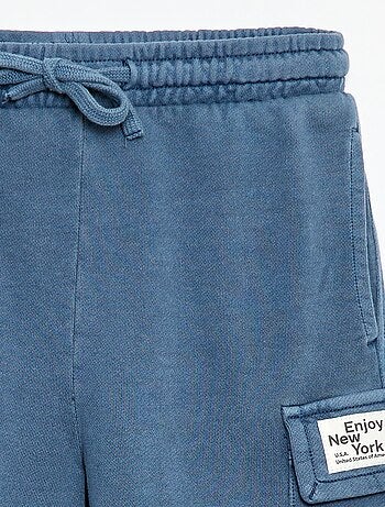 Multizakken short van joggingstof