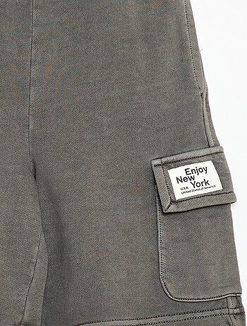 Multizakken short van joggingstof