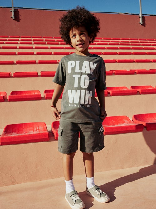 Multizakken short van joggingstof - Kiabi Multizakken short van joggingstof - Kiabi