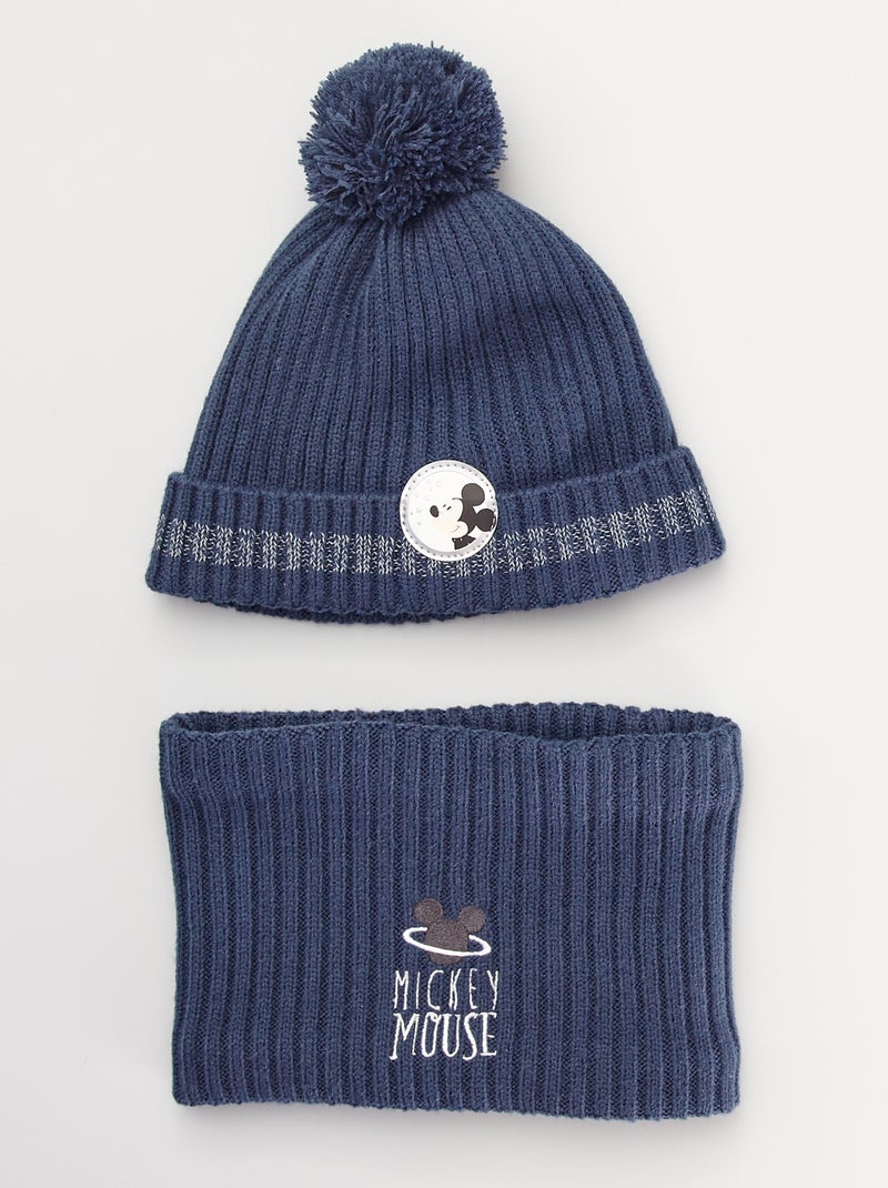 Muts + colsjaal 'Mickey Mouse' BLAUW - Kiabi