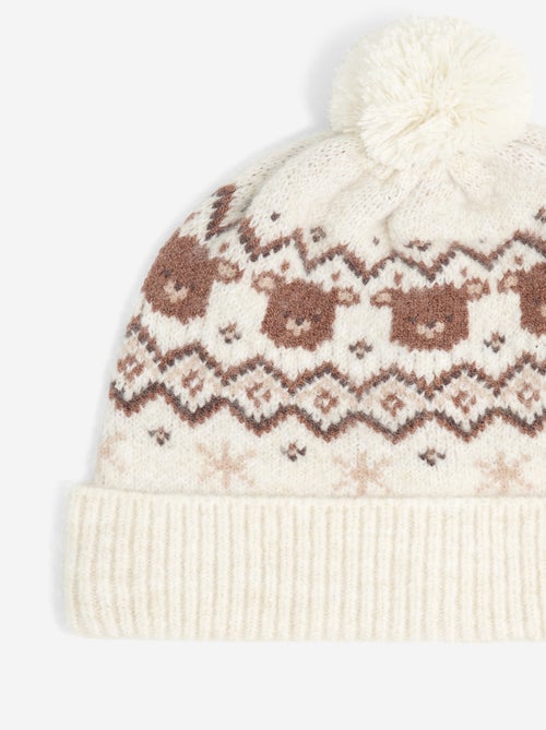 Muts met pompon en print - Kiabi
