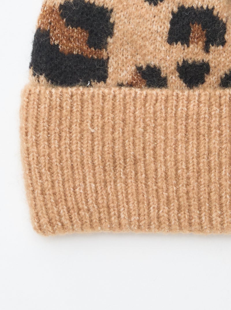 Muts met ribbelpatroontje Bruin - Kiabi