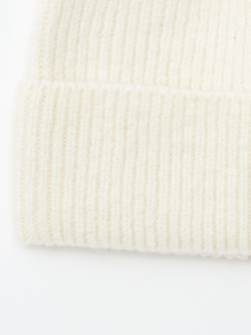 Muts met ribbelpatroontje Wit - Kiabi