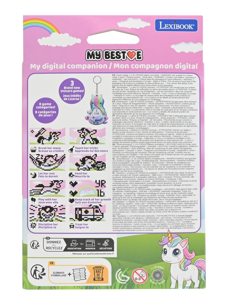 My best-e® unicorn console met lcd-scherm en sleutelhangerbevestiging Wit - Kiabi
